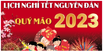 Thông báo lịch nghỉ Tết Âm lịch 2023 với công chức, viên chức, người lao động